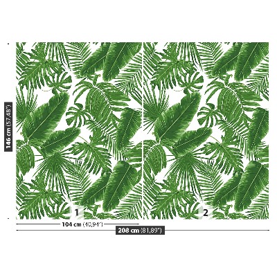 Papel de parede Folhas tropicais
