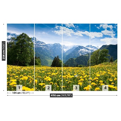 Mural de parede Montanhas Dente-de-Leão