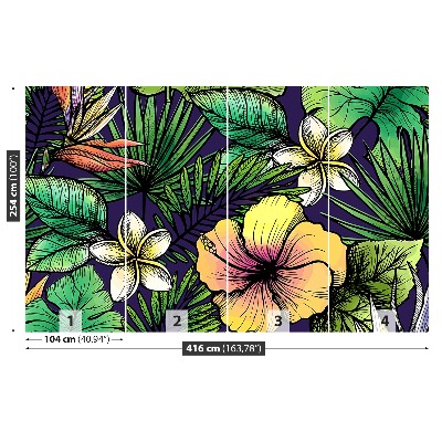Mural de parede Flores tropicais