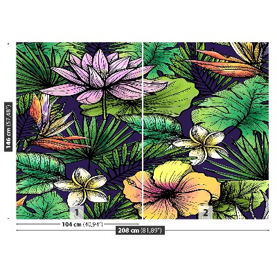 Mural de parede Flores tropicais