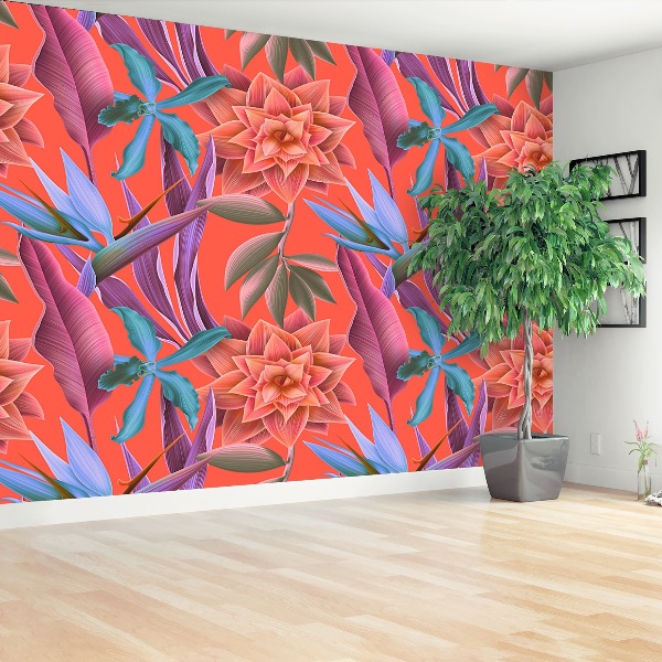 Papel de parede Flores tropicais