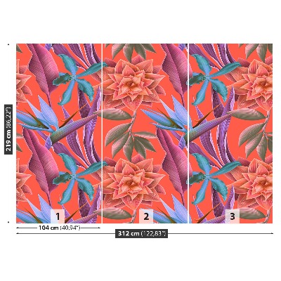 Papel de parede Flores tropicais
