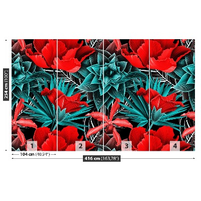 Mural de parede Flores tropicais