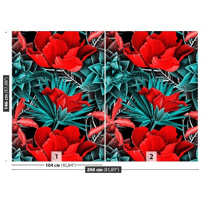 Mural de parede Flores tropicais