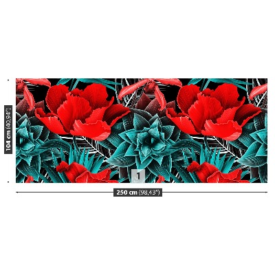 Mural de parede Flores tropicais