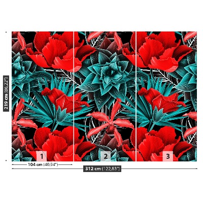 Mural de parede Flores tropicais