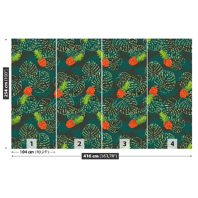 Mural de parede Folhas de palmeira Frutas