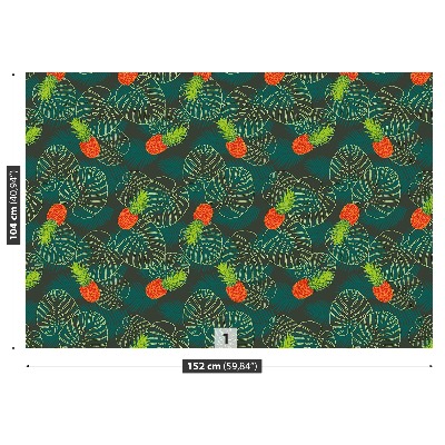 Mural de parede Folhas de palmeira Frutas