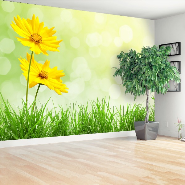 Papel de parede Flores amarelas