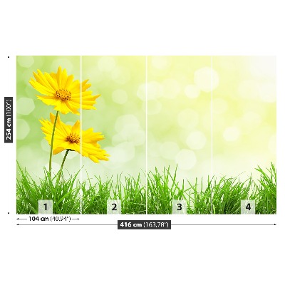 Papel de parede Flores amarelas