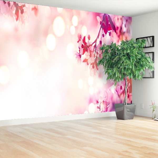 Mural de parede flores de cerejeira