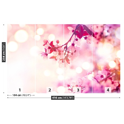 Mural de parede flores de cerejeira