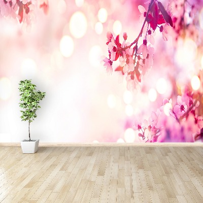 Mural de parede flores de cerejeira