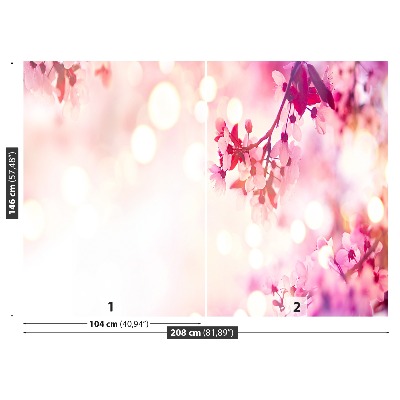 Mural de parede flores de cerejeira