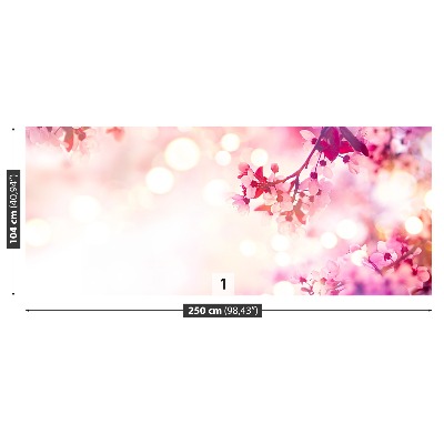 Mural de parede flores de cerejeira