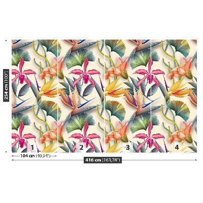 Mural de parede Flores tropicais