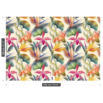 Mural de parede Flores tropicais