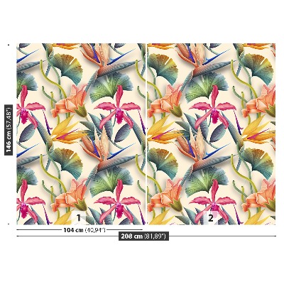 Mural de parede Flores tropicais