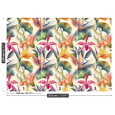 Mural de parede Flores tropicais