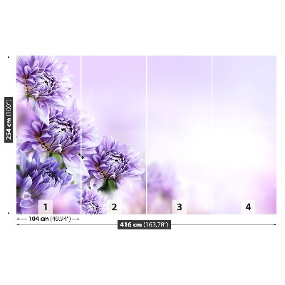 Mural de parede Flores roxas