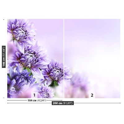 Mural de parede Flores roxas