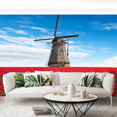 Mural de parede Moinho de tulipas