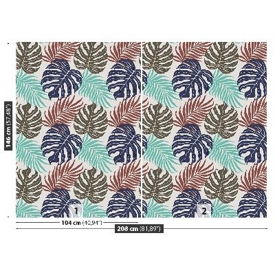 Papel de parede Folhas de Monstera