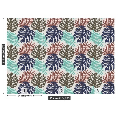 Papel de parede Folhas de Monstera