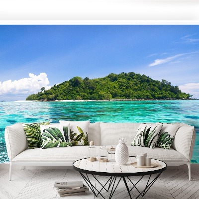 Mural de parede Ilha Paraíso Azul