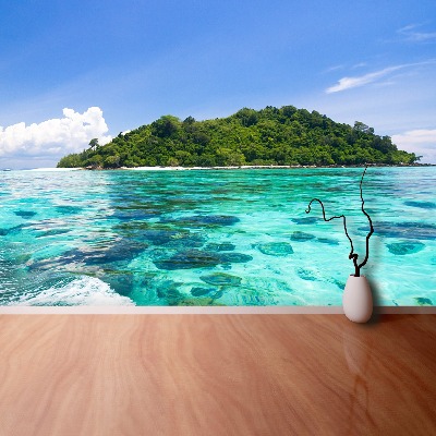 Mural de parede Ilha Paraíso Azul