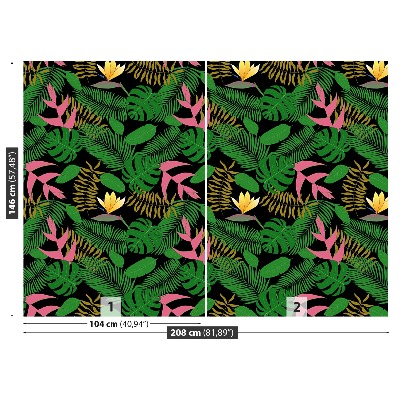 Papel de parede Folhas tropicais