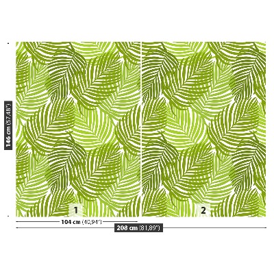 Papel de parede Folhas tropicais