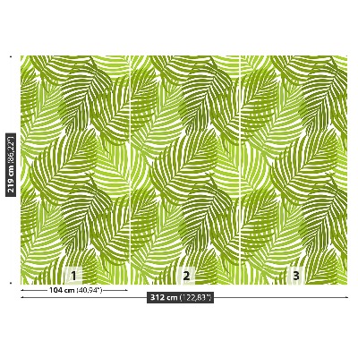 Papel de parede Folhas tropicais