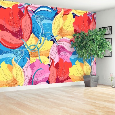 Papel de parede Flores coloridas