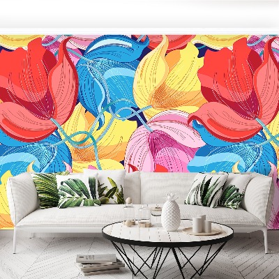 Papel de parede Flores coloridas