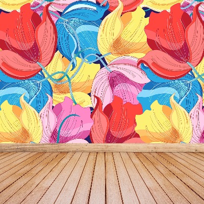 Papel de parede Flores coloridas