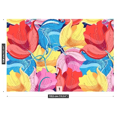 Papel de parede Flores coloridas