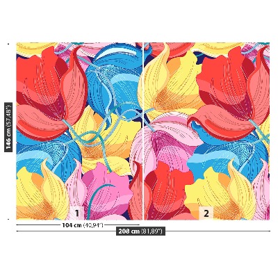 Papel de parede Flores coloridas