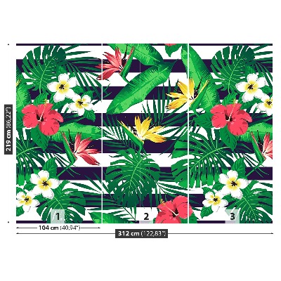 Mural de parede Flores tropicais
