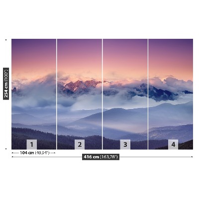 Mural de parede Montanhas Nubladas