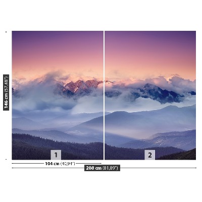 Mural de parede Montanhas Nubladas