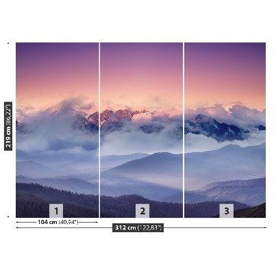 Mural de parede Montanhas Nubladas