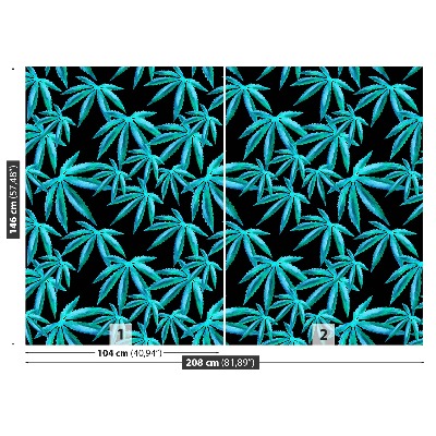 Mural de parede Folhas de cânhamo