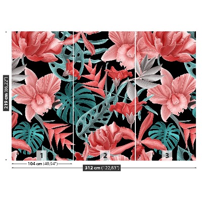 Papel de parede Flores tropicais
