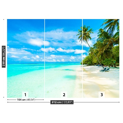 Papel de parede Mar de Palmeiras