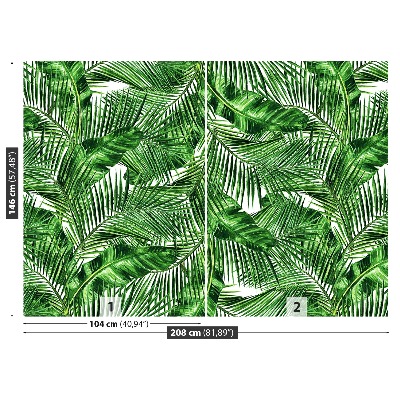 Papel de parede Folhas tropicais