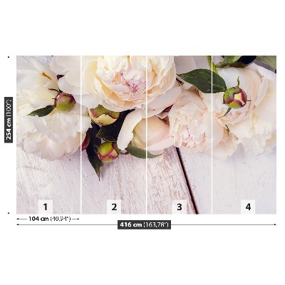 Mural de parede Peônias brancas