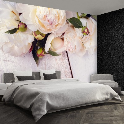 Mural de parede Peônias brancas