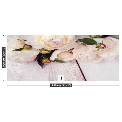 Mural de parede Peônias brancas