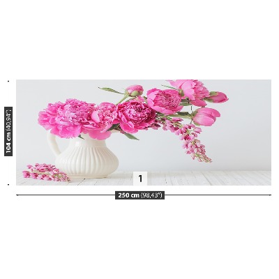 Papel de parede Peônias rosas